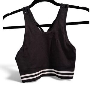 NUX Black Strappy Sports Bra- Size Small